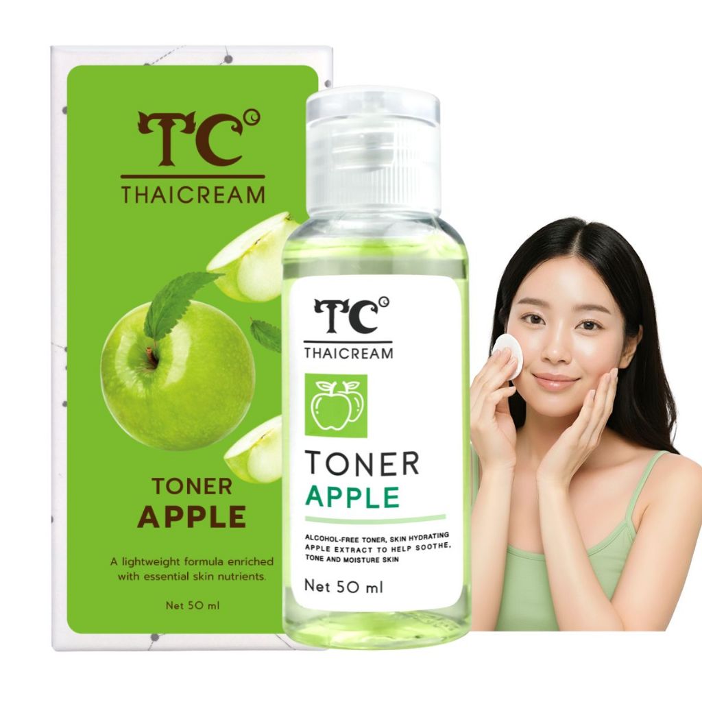 Thaicream โทนเนอร์เช็ดผิว โทนเนอร์ น้ำตบ โทนเนอร์เช็ดหน้า ไทยครีม โทนเนอร์ แอปเปิ้ล toner apple