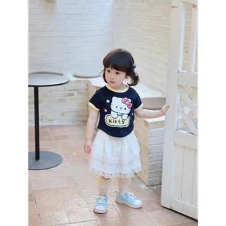 MC125 เสื้อยืดเด็กคอกลมแขนสั้น ลายการ์ตูนน่ารัก เหมาะสำหรับใส่อยู่บ้าน ออกไปเที่ยว ใส่แล้วดูน่ารักสดใส