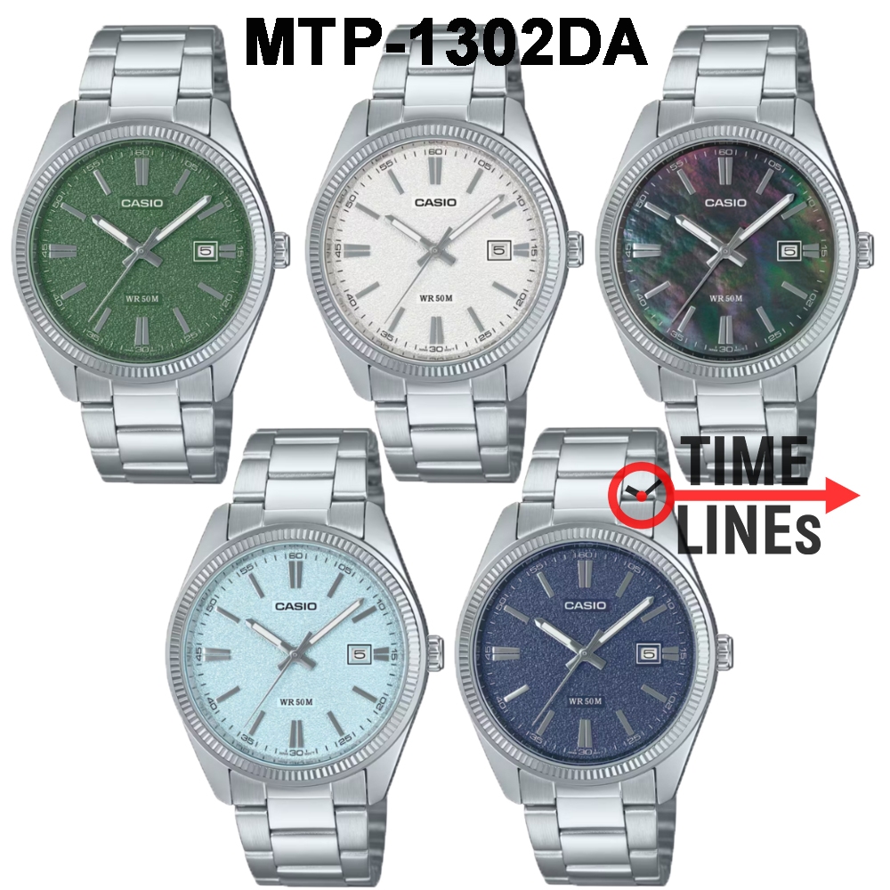 !!ประกัน1ปีและกล่อง CMG!! CASIO รุ่น MTP-1302PD MTP-1302DD MTP-1302DS นาฬิกาข้อมือผู้ชาย แสดงวันที่ 