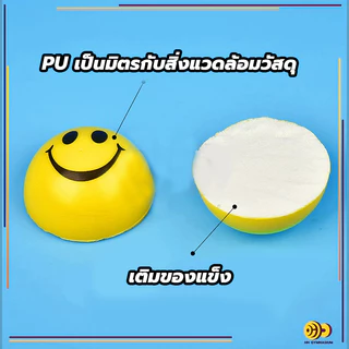 Novvia [5pcs]📍 ลูกบอลบริหารมือ Stress relief ball หน้ายิ้มลูกบอลคลายเครียด อุปกรณ์กายภาพบริหารกล้ามเนื้อมือ