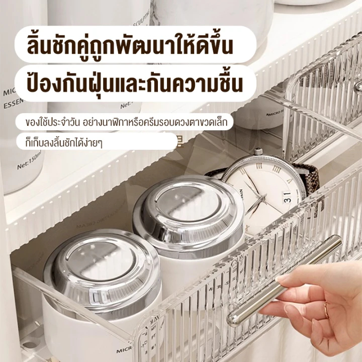 Luxury ตู้เก็บของอเนกประสงค์ ชั้นวางของติดผนัง ห้องน้ำ ห้องครัว แข็งแรง ทนทาน ไม่หลุดง่าย ติดตั้งง่าย รูปที่ 7