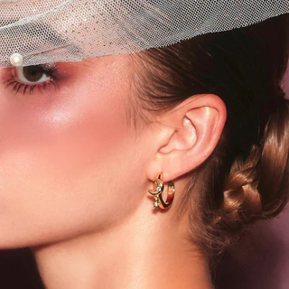 YVIS Sleepy Hoop Brass Earring - Bedtime Story