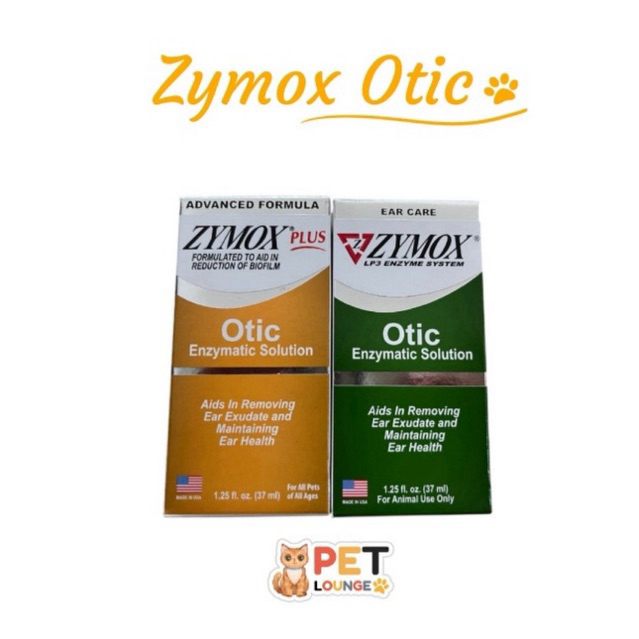 ZYMOX Otic หยอดหู ดูแลหูอักเสบแบบเฉียบพลัน เรื้อรัง เชื้อรา ยีสต์ แบคทีเรีย สำหรับสัตว์เลี้ยง ขนาด 3