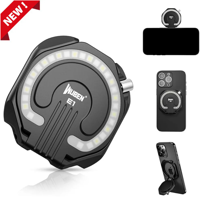 ไฟติดเสริมติดมือถือเอนกประสงค์ WUBEN E1 EDC สวิตซ์เม็ดมะยม งานสวย โลหะแมกนีเซียม Rechargeable Selfie