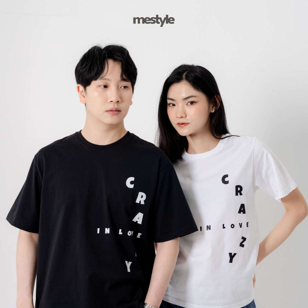 MeStyle Crazy In Love Basic เสื้อยืดผ้าคอตตอน 100%