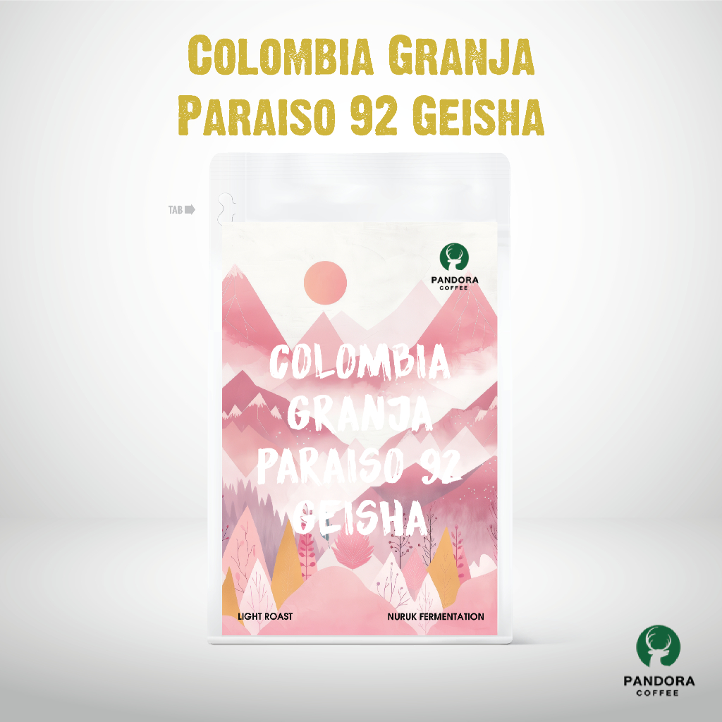 เมล็ดกาแฟเกอิชา Colombia Granja Paraiso 92 Geisha Nuruk คั่วอ่อน Light Roast Pandora Coffee [Micro L