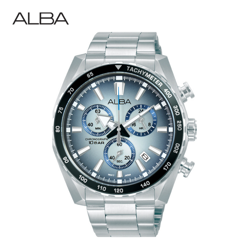 ALBA Signa Quartz อัลบา นาฬิกาข้อมือ รุ่น AX7011X ขนาด 44 mm.สีฟ้า