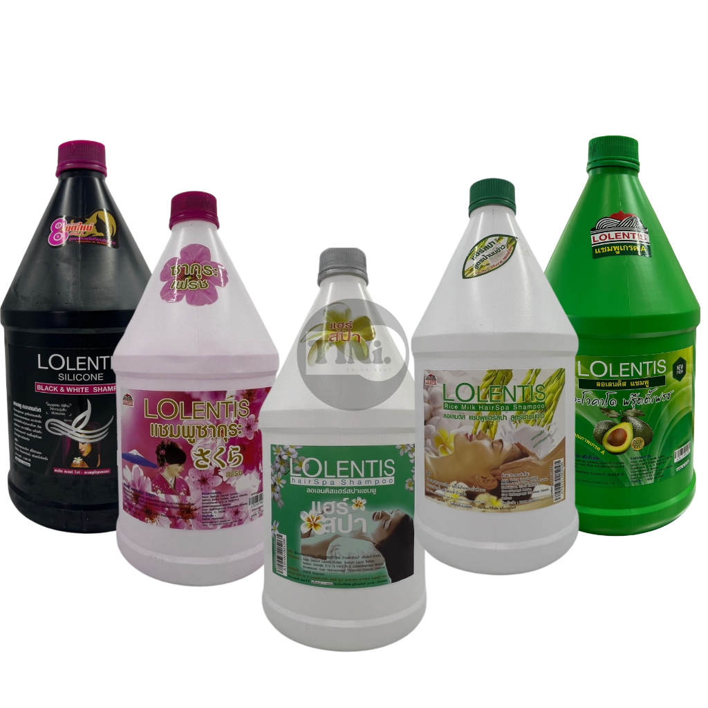 แชมพูและครีมนวดแกลลอน ลอเลนติส LOLENTIS Gallon กลิ่นลีลาวดี/น้ำนมข้าว/แบล็ค แอนด์ ไวท์/ซากุระ 3000ml