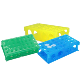 ที่วางหลอดทดลอง | Plastic Rack 4 ด้าน | Tube Rack สำหรับ Microcentrifuge 0.5–50 ml | คละสี (ส้ม/เหลือง/เขียว)