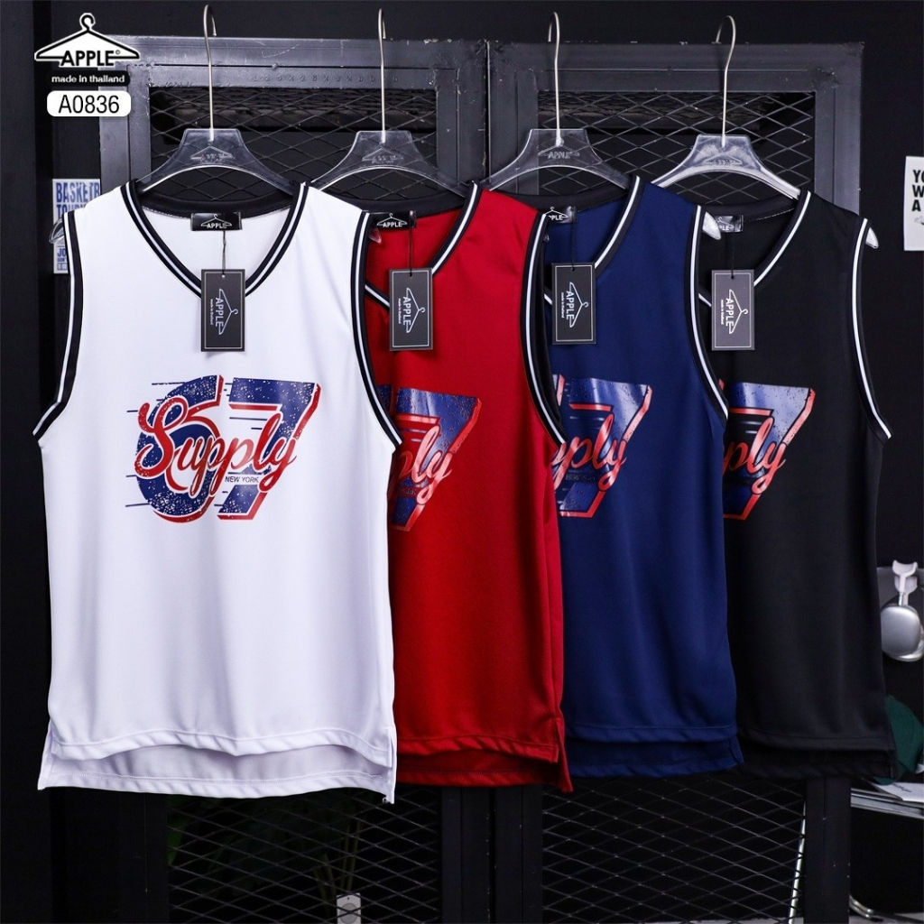 เสื้อกล้ามบาส หมายเลข67  คอวีลายใหม่ใส่ได้ทั้งชาย-หญิง