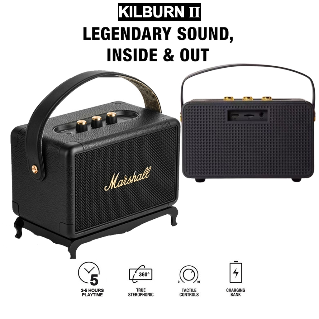 ลำโพงบลูทูธพกพา ทรงสี่เหลี่ยม ย้อนยุค คุณภาพเสียงดีเยี่ยม เบสบาร์ เชื่อมต่อ Bluetooth รวดเร็ว สองสี ดำ ขาว