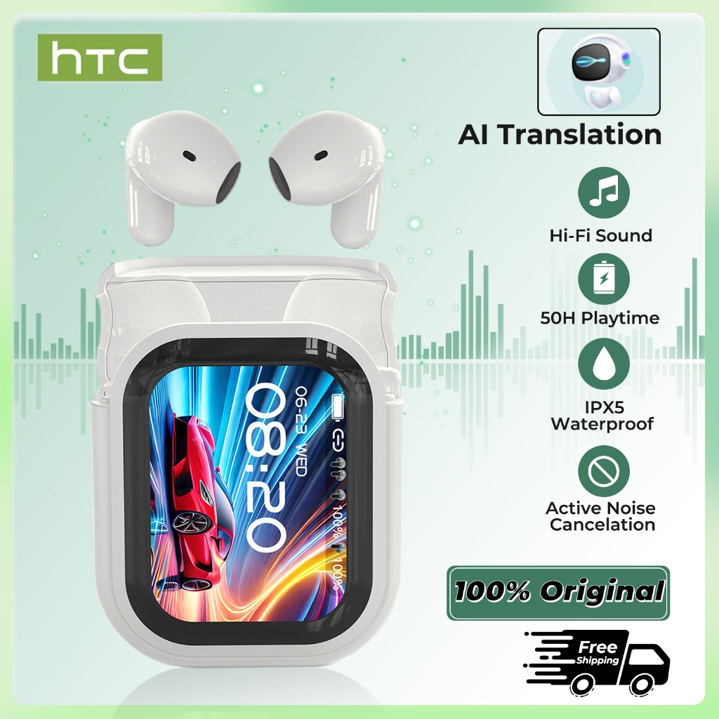 หูฟัง AI HTC NE20 หูฟังบลูทูธ ความหน่วงต่ำ อเนกประสงค์ Long Battery Life HD Call Wireless Earphones