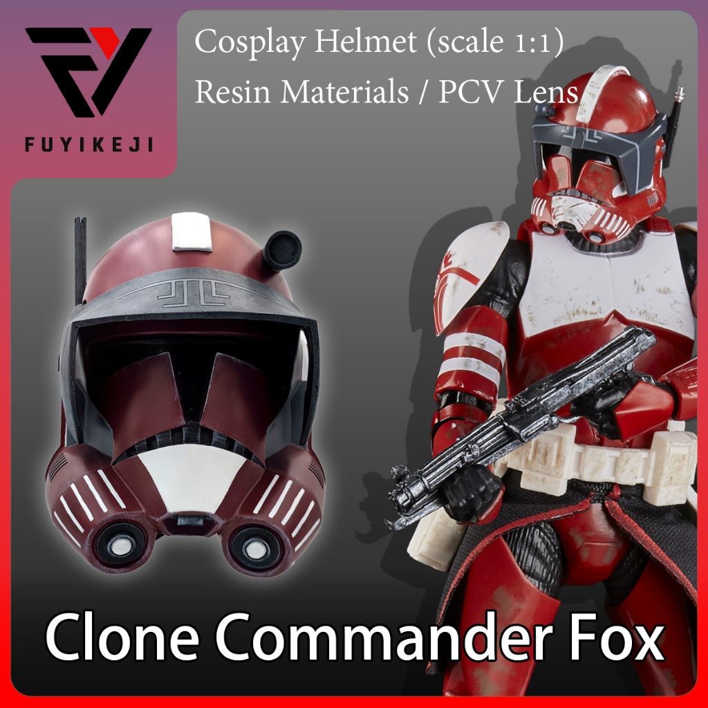 Replica | Clone Commander Fox | คอสเพลย์ Star Wars The Clone Wars | Games Props | Mask | Cosplay | H