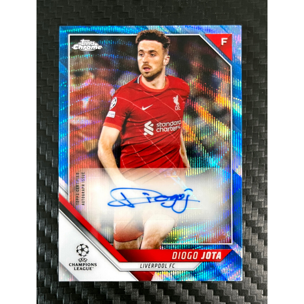 การ์ด ฟุตบอล ลายเซ็น ดิโอโก้ โจต้า Diogo Jota ชุด ลิเวอร์พูล Liverpool 2021/2022 รัน 24/75 Topps UEF