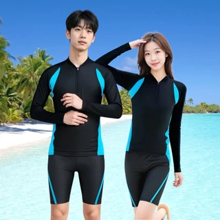 ชุดว่ายน้ำแขนยาวขาสั้น ไซส์ใหญ่ ใส่ได้ทั้งผู้ชาย-ผู้หญิง