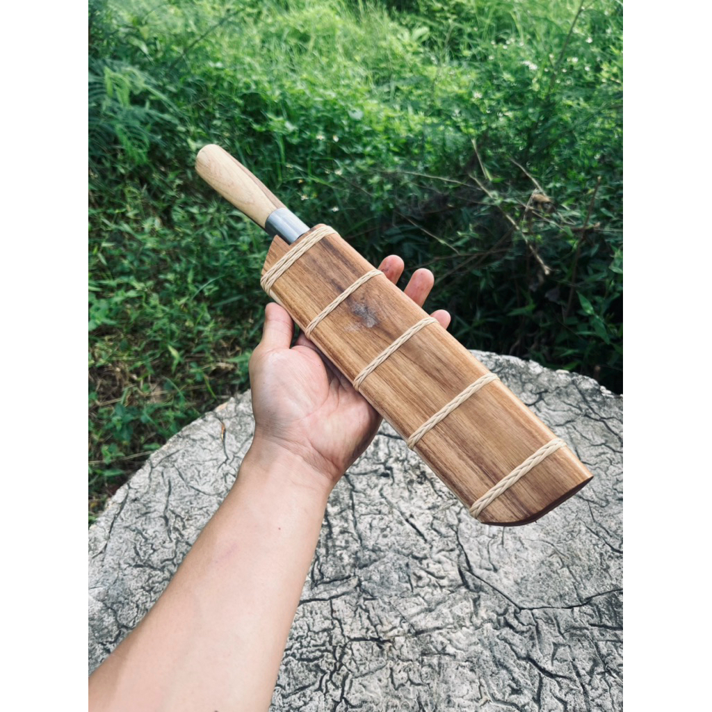 มีดลาบมีดปลายว้ายมีดเดินป่าขนาด9-10นิ้วแหนบแท้100% - รูปที่ 3