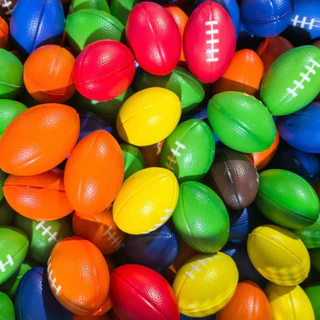 🏈รักบี้🏈 บอลบีบ บริหารมือกล้ามเนื้อมือ ลูกบอลรักบี้ ลูกบอลอ่อน 1ลูก บีบคลายเครียด บริหารมือ และ เส้นฟอกไต