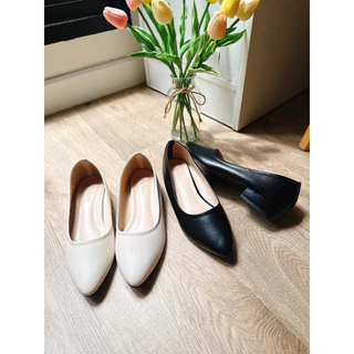 รองเท้าคัดชู แบบทางการ ใส่ทำงานได้ ทรงสวย ใส่สบาย ส้นสูง 1 นิ้ว พร้อมส่ง