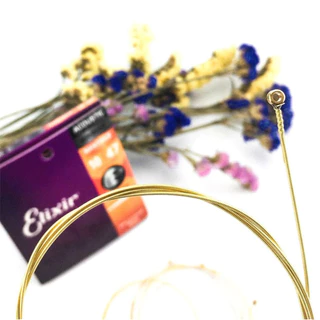 ELIXIR สายกีตาร์ไม้หุ้มฟิล์ม11052 สายกีตาร์ไม้ฟอสฟอรัสบรอนซ์ 12-53 สายกีตาร์ 6 สายเต็ม Durable acoustic guitar strings