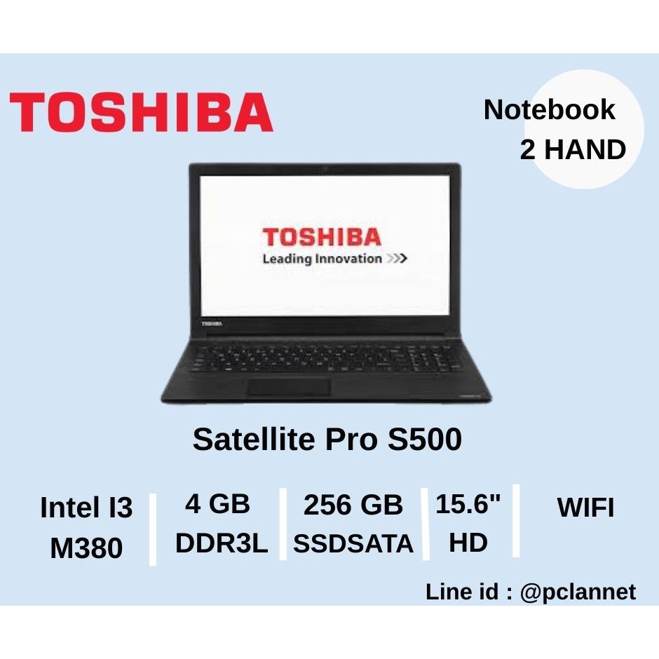 โน๊ตบุ๊ค มือสอง พร้อมใช้ Toshiba Pro S500 intel i3 Ram 4GB SSD 256GB  จอ15 นิ้ว WIFI HDMI