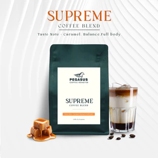 Pegasus Supreme Coffee Blend เมล็ดกาแฟคั่วกลาง-เข้ม หอมกลิ่นคาราเมล ขนาด 250 กรัม