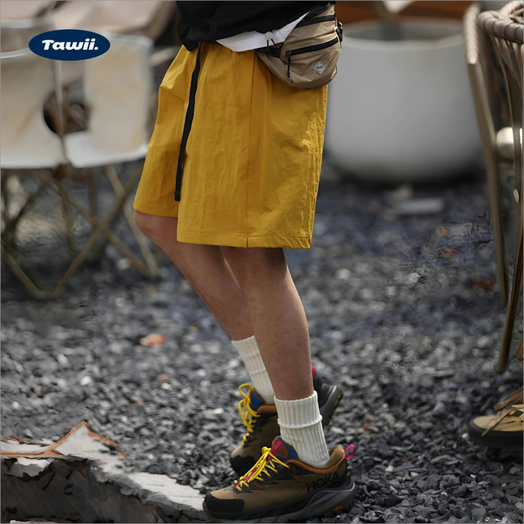 Tawii. กางเกงวิ่ง กางเกงขาสั้น กีฬากลางแจ้ง ผ้ากันน้ำ แห้งเร็ว ใส่สบายและเย็นสบาย Unisex - รูปที่ 4