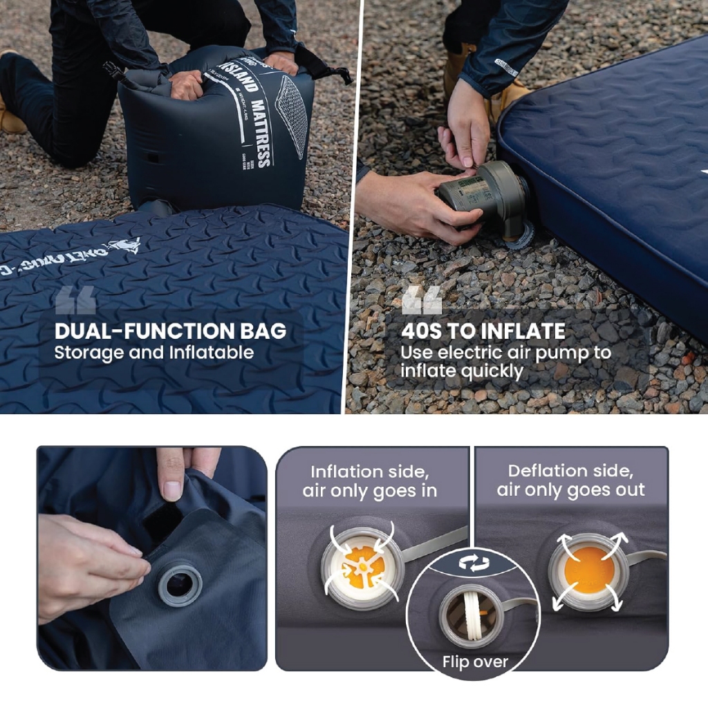 OneTigris Sleeping Mattress ที่นอนแบบพองลมอัตโนมัติ น้ำหนักเบา ที่นอนสําหรับตั้งแคมป์ เบาะรองนอน - รูปที่ 6