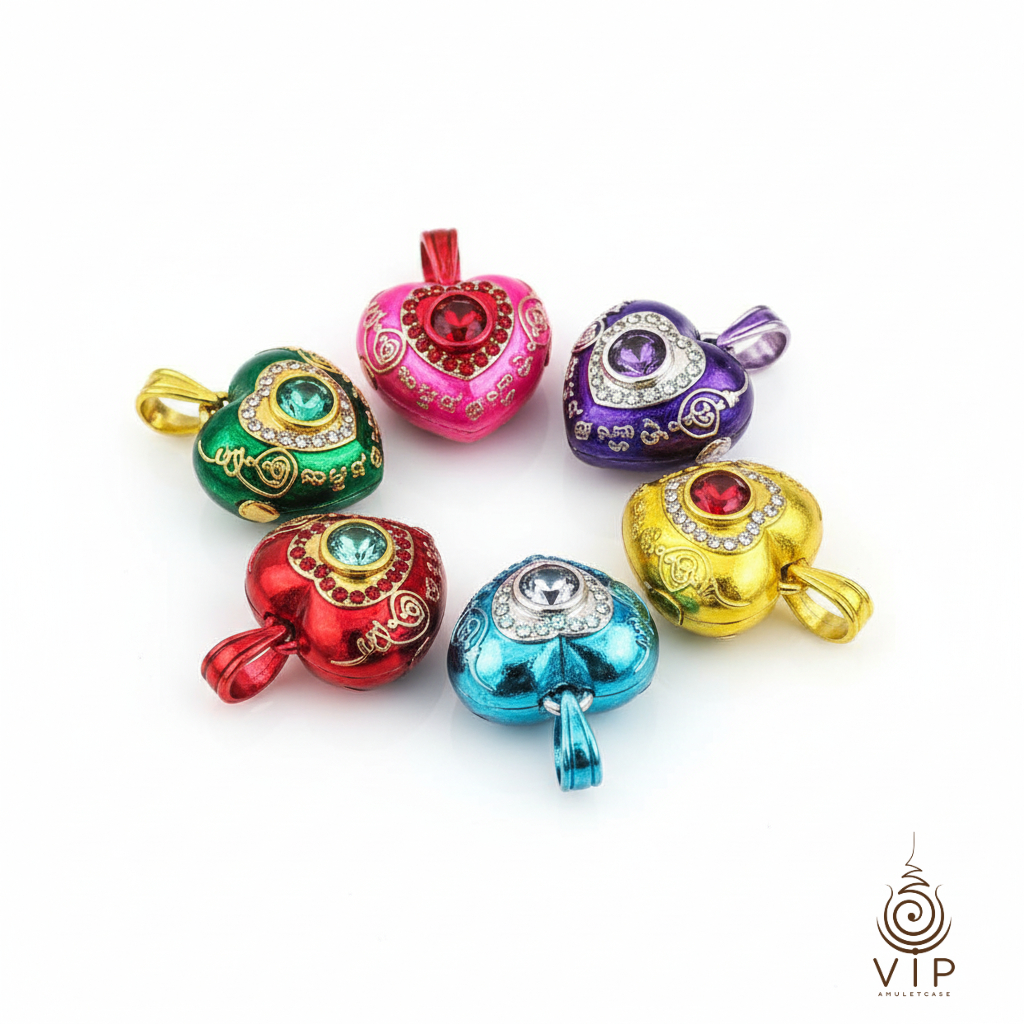 (แท้100% ปลอมคืนเงิน) 💗 จี้ลูกสะกดใจ รักแรกพบ ครูบาคำฝั้น วัดกอโชค | Love Amulet Locket | 初恋佛牌