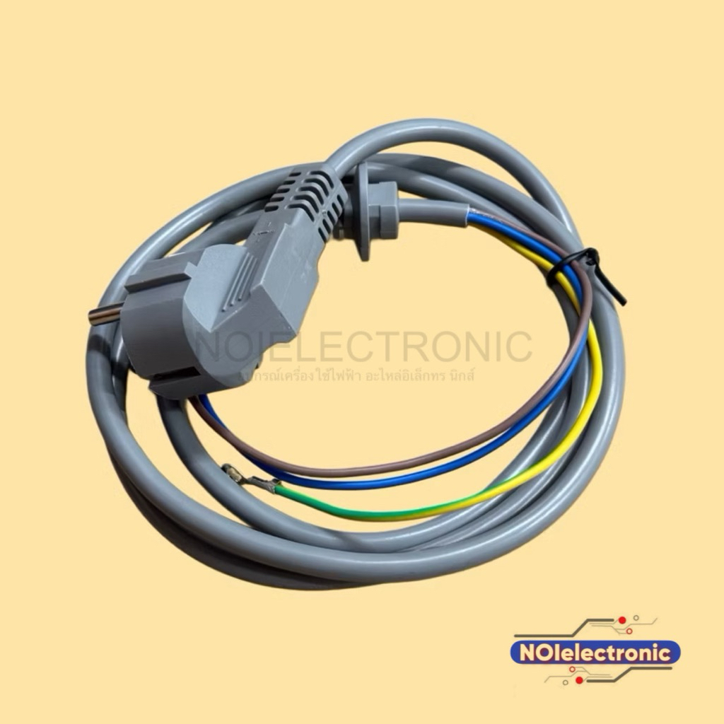 สายไฟเครื่องซักผ้า สายAC ยาว1.2เมตร สายใน3เส้น 3X0.75mm. ปลั๊กกลม2ขาสายมาตรฐาน ใช้กับเครื่องใช้ไฟฟ้ากำลังไฟสูงทุกชนิด - รูปที่ 2