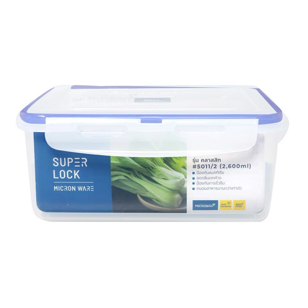 Super Lock กล่องถนอมอาหารแก้ว ทรงผืนผ้า รุ่น 6089 800 มล. BPA Free เข้าไมโครเวฟได้ ทนความร้อนสูง