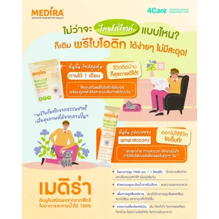 [1 ถุง 240g] Medira Inulin powder อินนูลินชนิดผงจากรากชิโครี ไฟเบอร์ 7000mg.