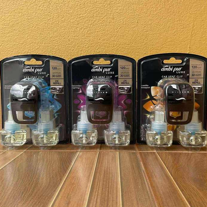 AmbiPur แอมบิเพอร์ น้ำหอมรถยนต์น้ำหอมปรับอากาศสำหรับรถยนต์ ล Luxe Car Air Freshener Clip7.5mlX2