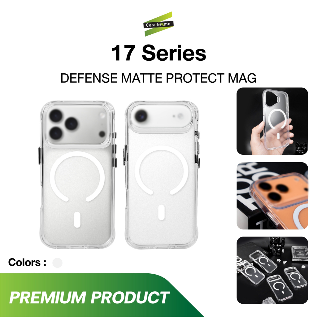 gizmo รุ่น for17,Air,17P,17PM เคสใสแมท เคสกันกระแทก กันรอยนิ้วมือ ชาร์จได้ เคสDefense Matte Mag