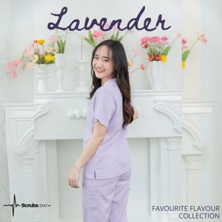 (ปักชื่อ ส่งทันที) ชุดสครับขาตรง Scrubs STAT รุ่น Favourite Flavour Collection สี Lavender