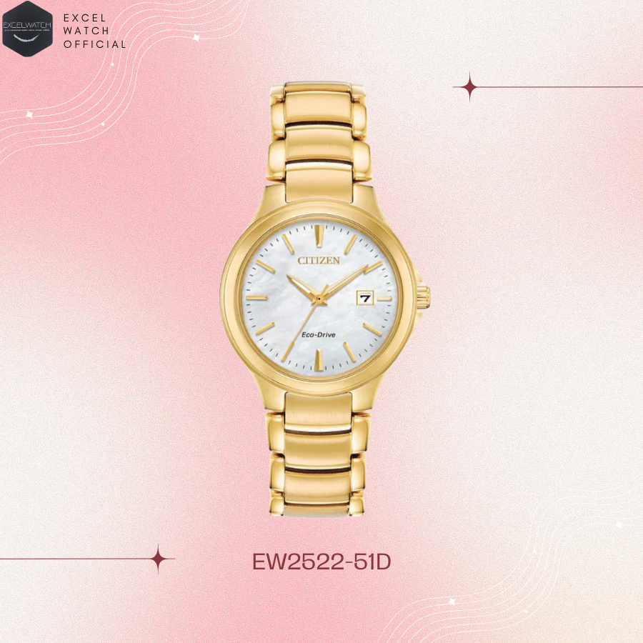 [ Excel Watch ] นาฬิกาผู้หญิง ซิติเซน CITIZEN รุ่น EW2522-51D หน้าปัดมุก Eco-Drive (ระบบโซลาร์)