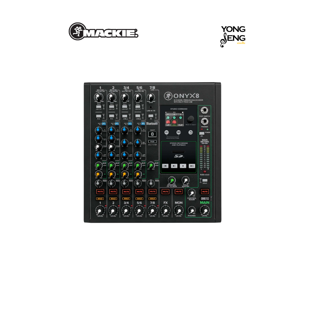 Mackie ONYX8 8-Channel PREMIUM ANALOG MIXER WITH MULTI-TRACK USB
