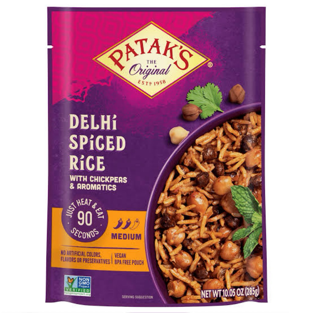 east Pitak’s Delhi spiced rice 265g. ความเผ็ดระดับกลาง ข้าว ถั่วชิคพี และเครื่องเทศ