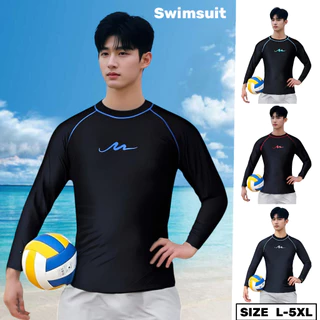 เสื้อว่ายน้ำผู้ชาย เสื้อว่ายน้ำแขนยาวกันแดด เนื้อผ้าดีมีซับใน รหัส M03