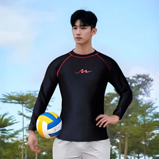 เสื้อว่ายน้ำผู้ชาย เสื้อว่ายน้ำแขนยาวกันแดด เนื้อผ้าดีมีซับใน รหัส M03