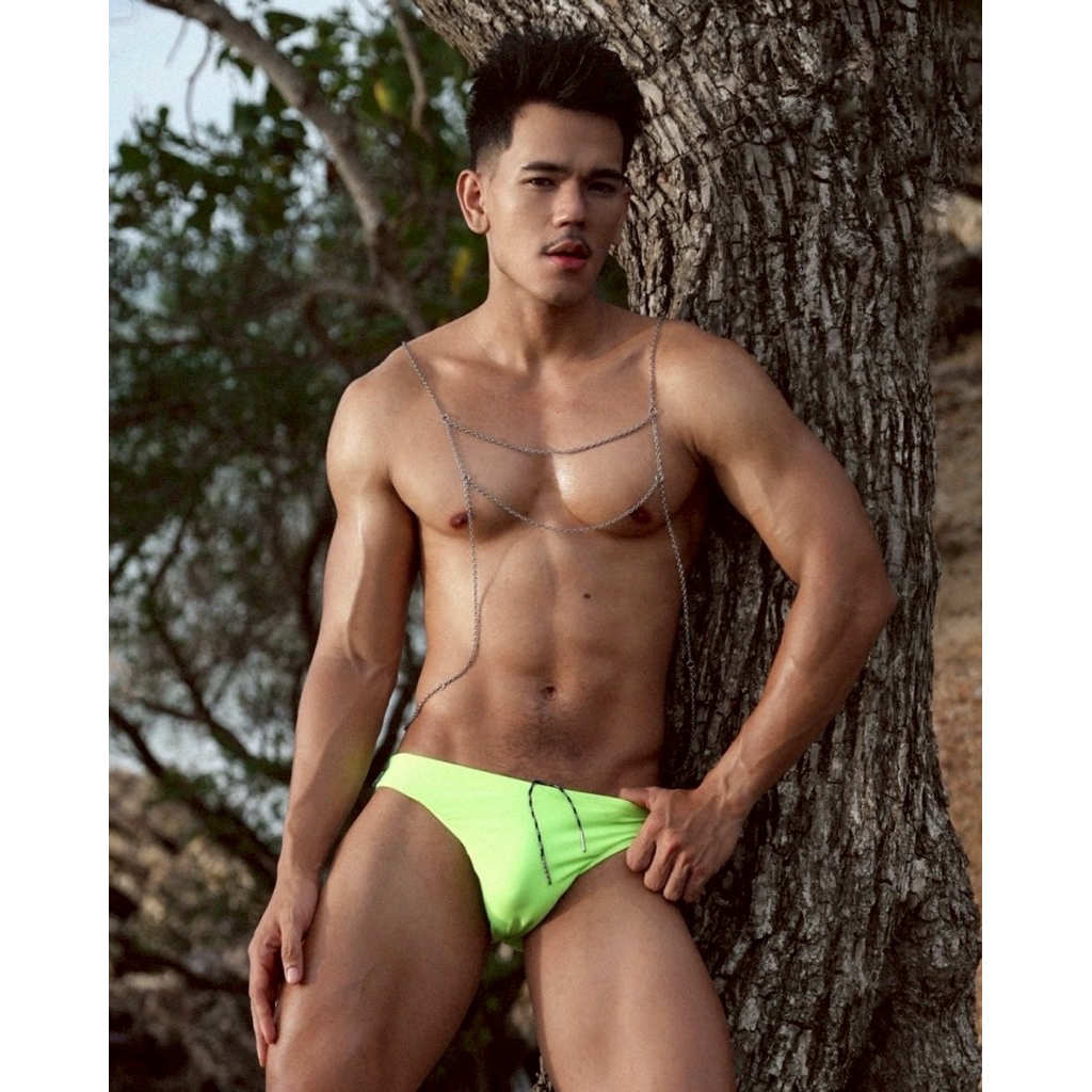 SW147 กางเกงว่ายน้ำเนื้อแมท มีซับในทั้งตัว รุ่นราคาพิเศษ Awesome sport