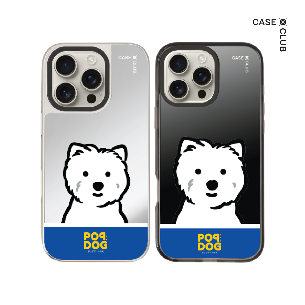 CaseClub เคสไอโฟน เคสกระจก ลาย Join The Club Westie สำหรับ i17 Pro Max/i17 Pro/i17 Air/i17