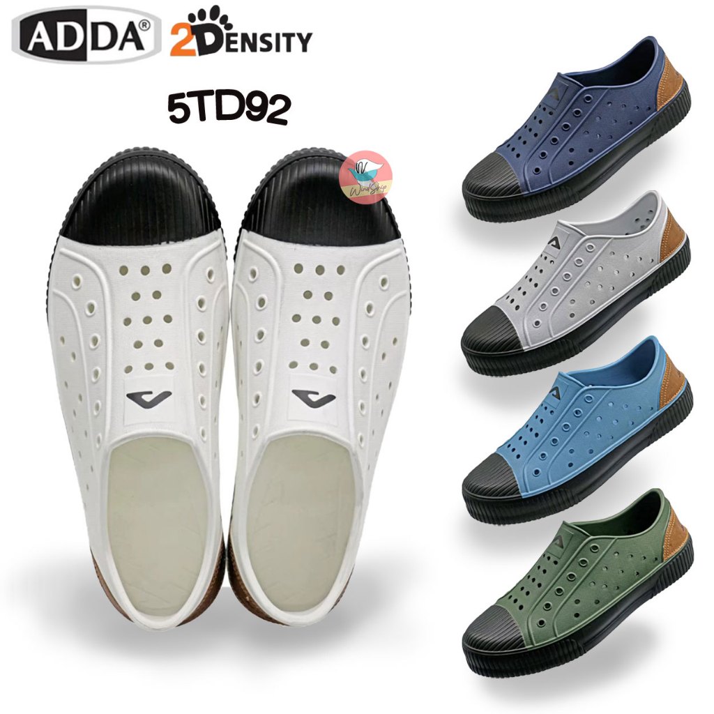 รองเท้า Adda 5TD92-M1 พื้น 2Density ทรงสวม ผู้ชาย น้ำหนักเบา ระบายอากาศได้ดี