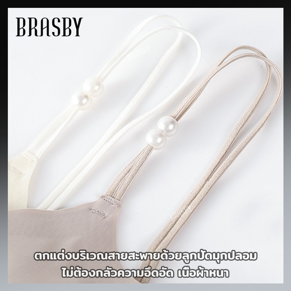 🎉Brasby🎉 เสื้อกั๊กผู้หญิง เสื้อกั๊กสายเดี่ยว เสื้อครอปคล้องคอ สายเดี่ยว บราเสริมฟองน้ำ ไม่ต้องใส่บรา เย็นสบาย - รูปที่ 4