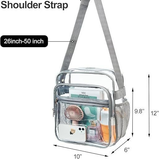 กระเป๋าใส PVC โปร่งใส กันน้ำ กระเป๋าเป้ใบเล็ก สะพายเฉียง พกพาสะดวก ใส่ของได้เยอะ - รูปที่ 6