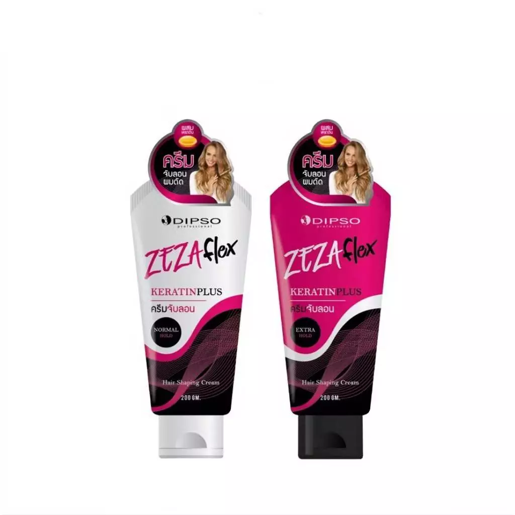 Dipso Zeza Flex Keratin Plus ดิ๊พโซ่ ซีซ่าเฟล็กซ์ เคราติน พลัส #จับลอน #ผมดัด #ผมหยิกธรรมชาติ 200g