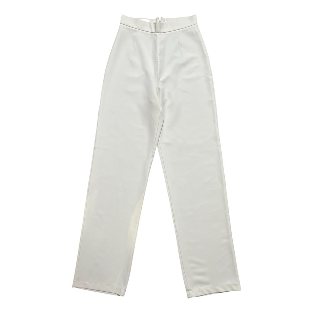 Jiffy design กางเกงขายาว ผู้หญิง สีขาว มือสอง