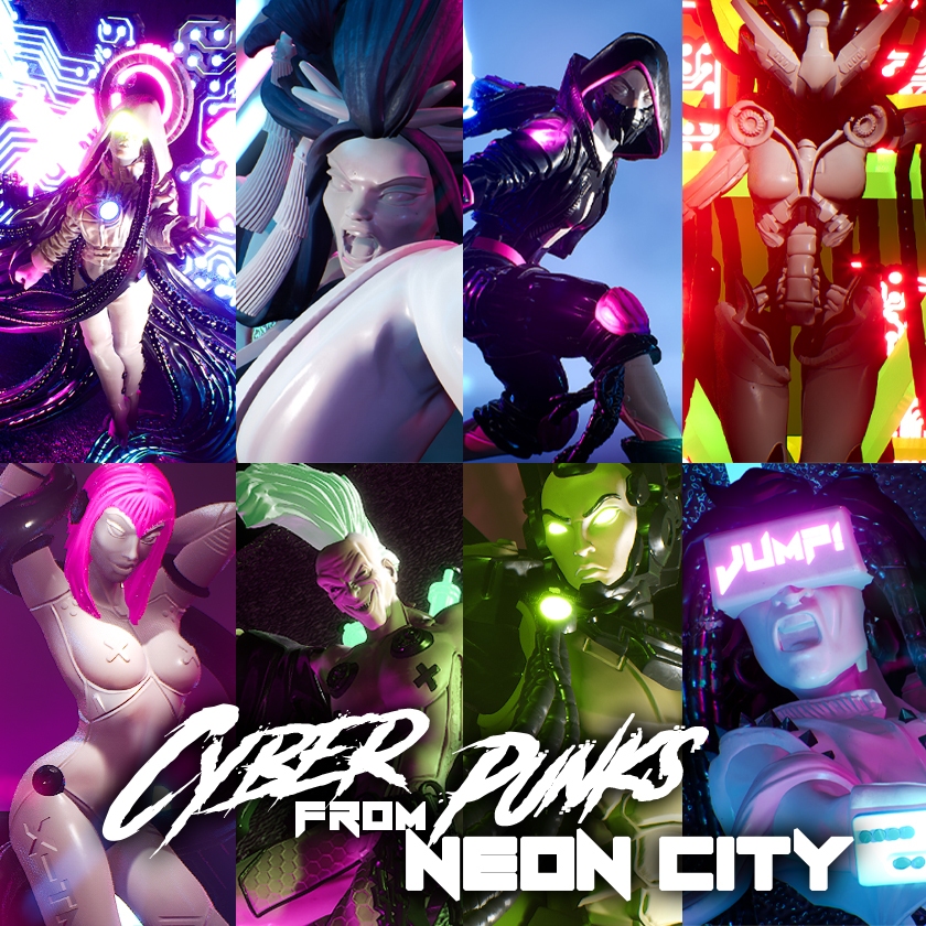 Cyberpunk From Neon City : Collection : Miniature Resin โมเดลบอร์ดเกม ผลิตตามสั่ง Tabletop
