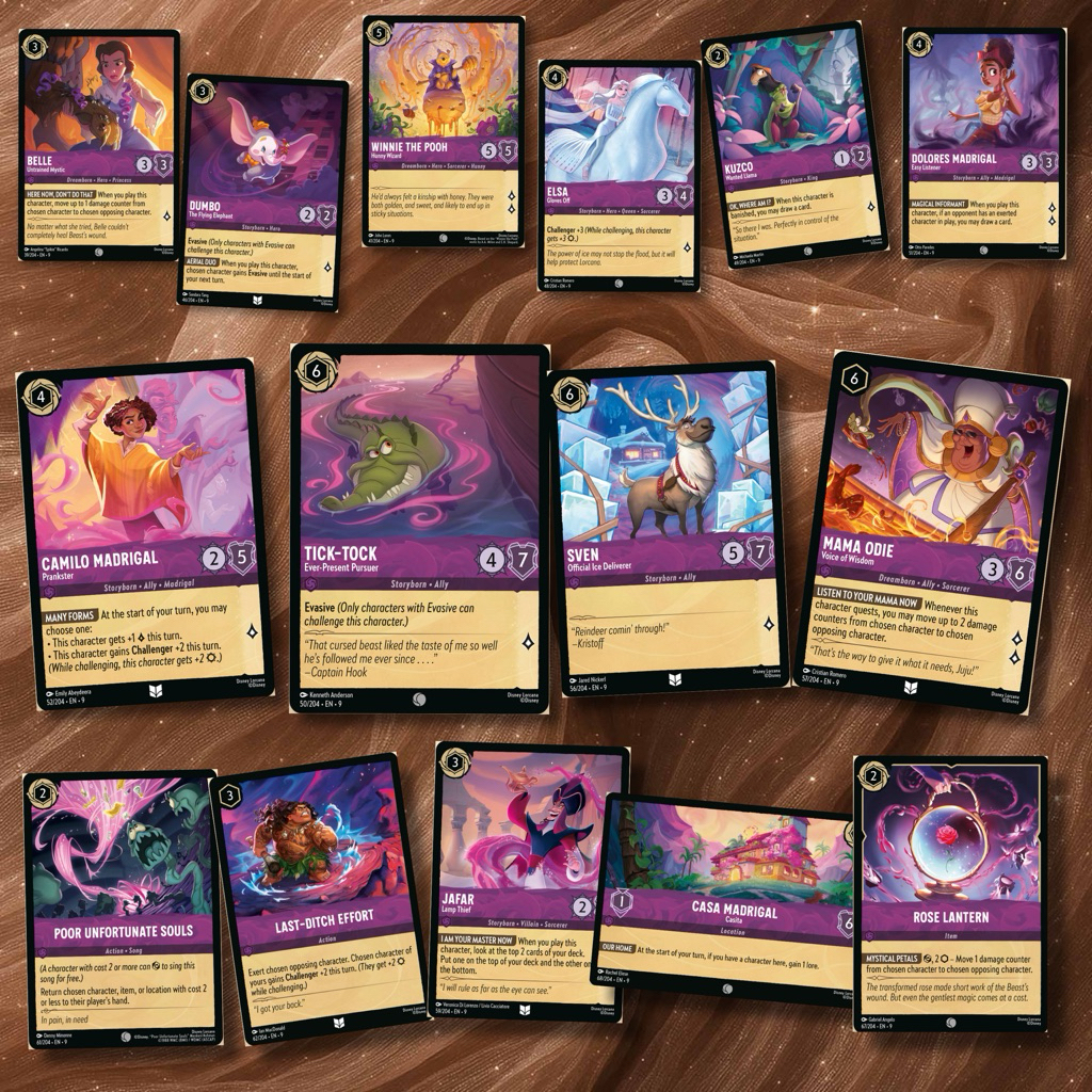 Disney Lorcana Set 9 Fabled Amethyst ระดับ C,U ( Non Foil ) ทุกใบ