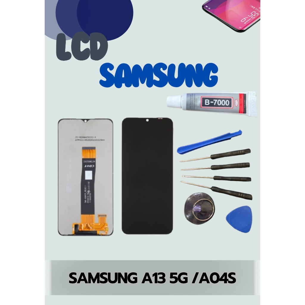 LCD Samsung A13(5G) / A04s ไขควงแถม+ฟิม+กาวติดจอ อะไหล่มือถือ คุณภาพดี PU MOBILE