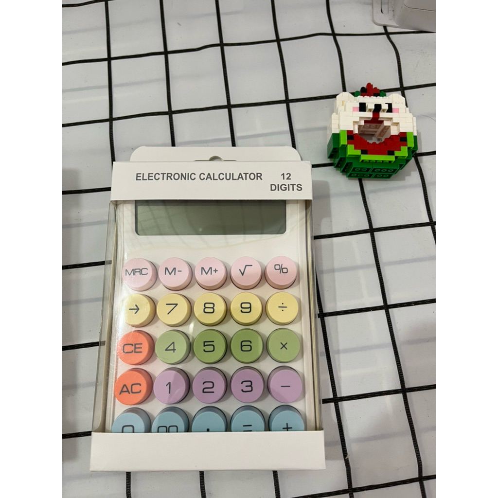 เครื่องคิดเลขน่ารัก เครื่องคิดเลข สีพาสเทล  พร้อมของแถมทางร้าน หน้าจอขนาดใหญ่ 12 หลัก หน้าจอขนาดใหญ่ แบบพกพา ใช้งานง่าย